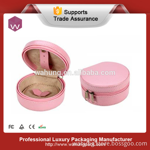 magnetic round shape unlocked jewelry ring box